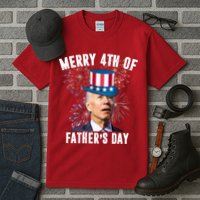 Merry 4th Of Father's Day Joe Biden Funny Gift For Dad Tall T-Shirt
