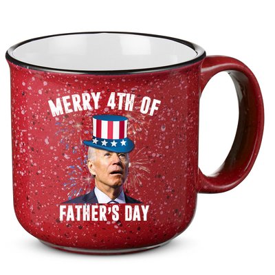 Merry 4th Of Father's Day Joe Biden Funny Gift For Dad 15oz Campfire Ceramic Mug