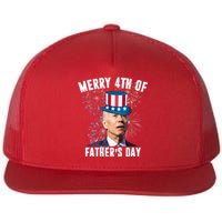 Merry 4th Of Father's Day Joe Biden Funny Gift For Dad Flat Bill Trucker Hat