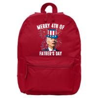 Merry 4th Of Father's Day Joe Biden Funny Gift For Dad 16 in Basic Backpack