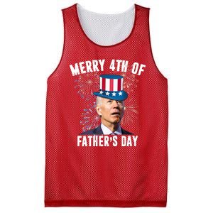 Merry 4th Of Father's Day Joe Biden Funny Gift For Dad Mesh Reversible Basketball Jersey Tank