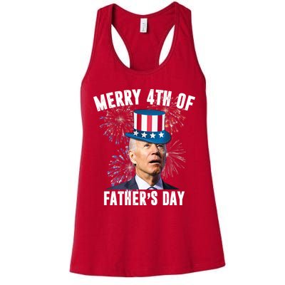 Merry 4th Of Father's Day Joe Biden Funny Gift For Dad Womens Tank Top