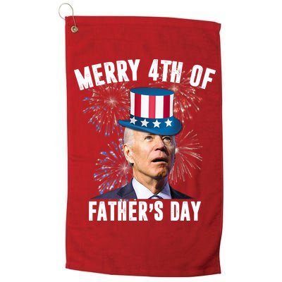 Merry 4th Of Father's Day Joe Biden Funny Gift For Dad Golf Towel