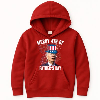 Merry 4th Of Father's Day Joe Biden Funny Gift For Dad Kids Hoodie
