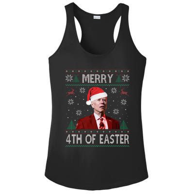 Merry 4th Of Easter Funny Joe Biden Christmas Ugly Sweater Ladies PosiCharge Competitor Racerback Tank