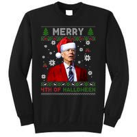 Merry 4th Of Halloween Funny Biden Ugly Christmas Sweater Sweatshirt