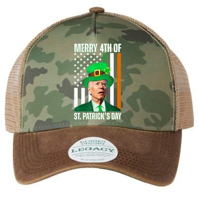Merry 4th Of St Patricks Day Joe Biden Funny Holiday Legacy Tie Dye Trucker Hat