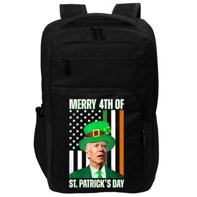 Merry 4th Of St Patricks Day Joe Biden Funny Holiday Impact Tech Backpack