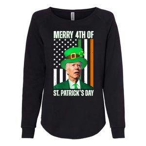 Merry 4th Of St Patricks Day Joe Biden Funny Holiday Womens California Wash Sweatshirt