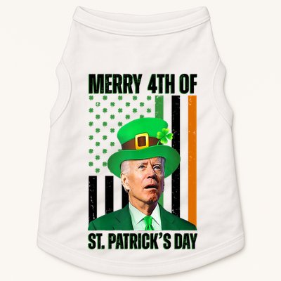Merry 4th Of St Patricks Day Joe Biden Funny Holiday Doggie Tank