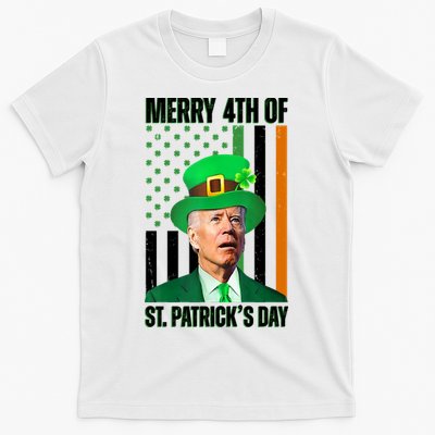 Merry 4th Of St Patricks Day Joe Biden Funny Holiday T-Shirt