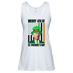 Merry 4th Of St Patricks Day Joe Biden Funny Holiday Ladies Essential Flowy Tank