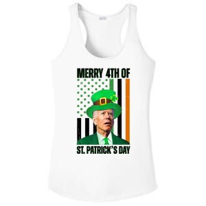 Merry 4th Of St Patricks Day Joe Biden Funny Holiday Ladies PosiCharge Competitor Racerback Tank