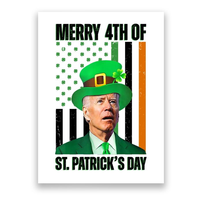 Merry 4th Of St Patricks Day Joe Biden Funny Holiday Poster