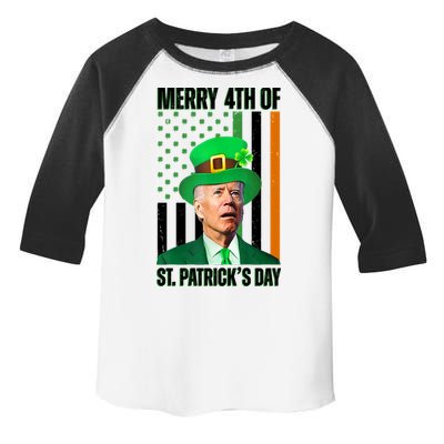 Merry 4th Of St Patricks Day Joe Biden Funny Holiday Toddler Fine Jersey T-Shirt