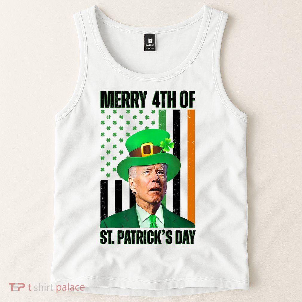 Merry 4th Of St Patricks Day Joe Biden Funny Holiday Tank Top
