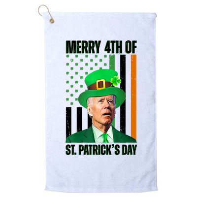 Merry 4th Of St Patricks Day Joe Biden Funny Holiday Golf Towel