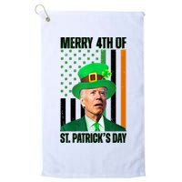 Merry 4th Of St Patricks Day Joe Biden Funny Holiday Golf Towel