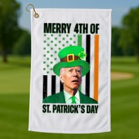 Merry 4th Of St Patricks Day Joe Biden Funny Holiday Golf Towel