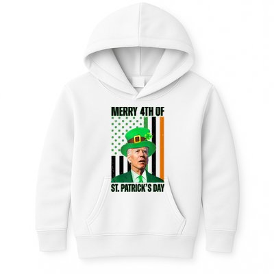 Merry 4th Of St Patricks Day Joe Biden Funny Holiday Kids Hoodie