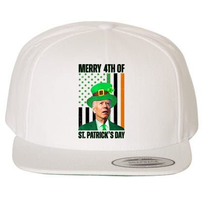 Merry 4th Of St Patricks Day Joe Biden Funny Holiday Wool Snapback Cap