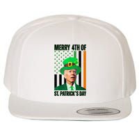 Merry 4th Of St Patricks Day Joe Biden Funny Holiday Wool Snapback Cap