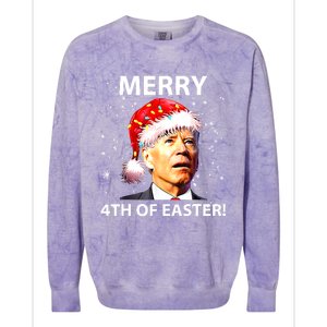 Merry 4th Of Easter Funny Joe Biden Christmas Ugly Sweater Colorblast Crewneck Sweatshirt