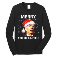 Merry 4th Of Easter Funny Joe Biden Christmas Ugly Sweater Long Sleeve Shirt