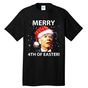 Merry 4th Of Easter Funny Joe Biden Christmas Ugly Sweater Tall T-Shirt