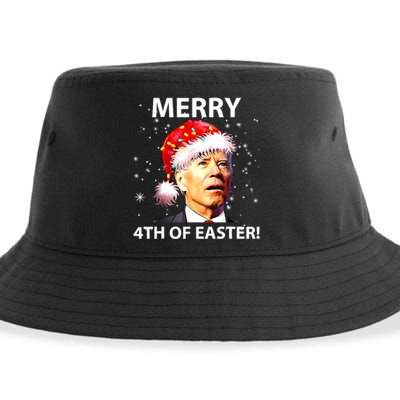 Merry 4th Of Easter Funny Joe Biden Christmas Ugly Sweater Sustainable Bucket Hat