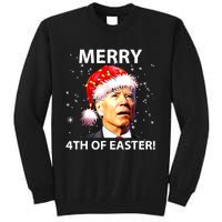 Merry 4th Of Easter Funny Joe Biden Christmas Ugly Sweater Tall Sweatshirt