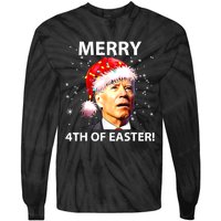 Merry 4th Of Easter Funny Joe Biden Christmas Ugly Sweater Tie-Dye Long Sleeve Shirt