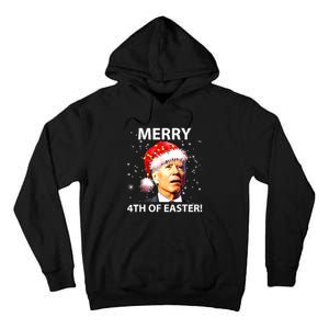 Merry 4th Of Easter Funny Joe Biden Christmas Ugly Sweater Tall Hoodie