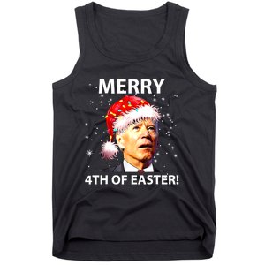 Merry 4th Of Easter Funny Joe Biden Christmas Ugly Sweater Tank Top