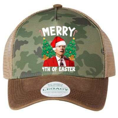 Merry 4th Of Easter Funny Joe Biden Holiday Legacy Tie Dye Trucker Hat