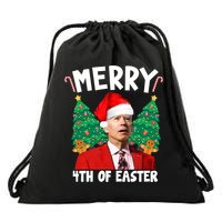 Merry 4th Of Easter Funny Joe Biden Holiday Drawstring Bag
