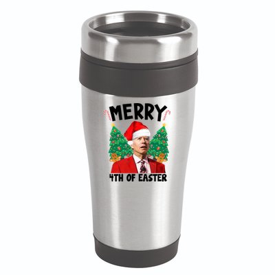 Merry 4th Of Easter Funny Joe Biden Holiday 16oz Travel Tumbler