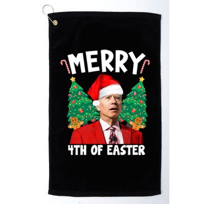 Merry 4th Of Easter Funny Joe Biden Holiday Platinum Collection Golf Towel