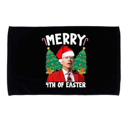 Merry 4th Of Easter Funny Joe Biden Holiday Microfiber Hand Towel