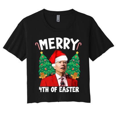 Merry 4th Of Easter Funny Joe Biden Holiday Crop Top