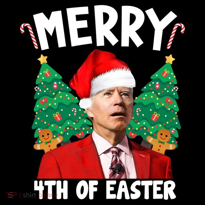 Merry 4th Of Easter Funny Joe Biden Holiday Cropped Pullover Crew