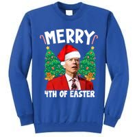 Merry 4th Of Easter Funny Joe Biden Holiday Tall Sweatshirt