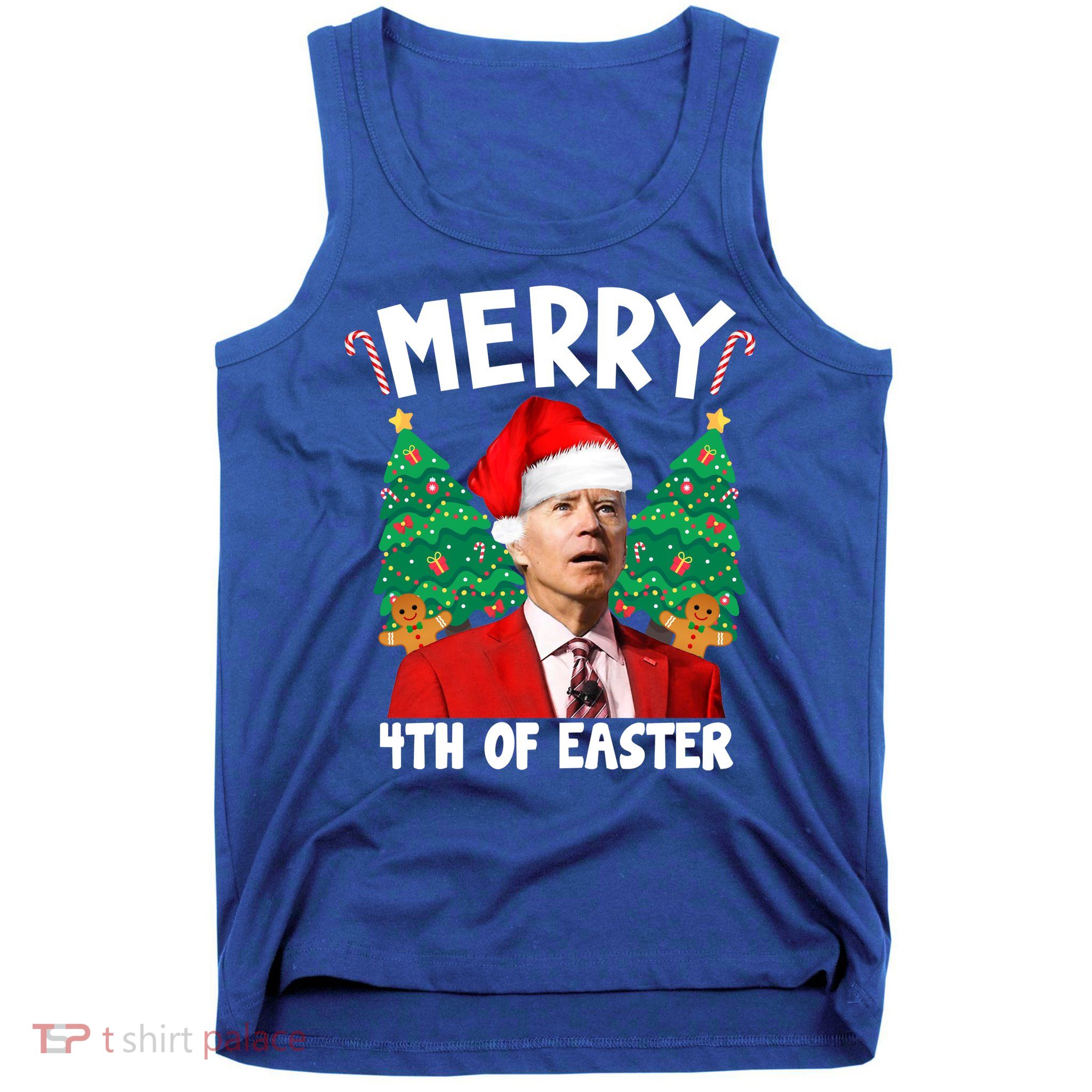 Merry 4th Of Easter Funny Joe Biden Holiday Tank Top