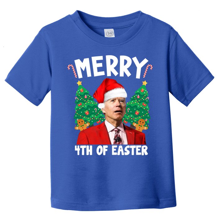 Merry 4th Of Easter Funny Joe Biden Holiday Toddler T-Shirt