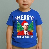 Merry 4th Of Easter Funny Joe Biden Holiday Toddler T-Shirt