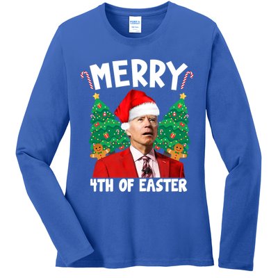 Merry 4th Of Easter Funny Joe Biden Holiday Ladies Long Sleeve Shirt