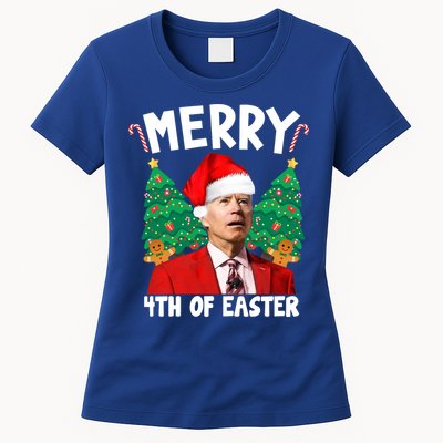 Merry 4th Of Easter Funny Joe Biden Holiday Womens T-Shirt