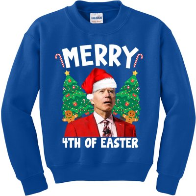 Merry 4th Of Easter Funny Joe Biden Holiday Kids Sweatshirt