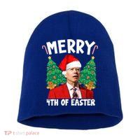 Merry 4th Of Easter Funny Joe Biden Holiday Short Acrylic Beanie