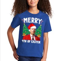 Merry 4th Of Easter Funny Joe Biden Holiday Kids T-Shirt